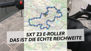 E-Roller Tourkarte Nürnberg: SXT Z3 Reichweite im Test. Ideal für kurze Strecken in der Stadt.