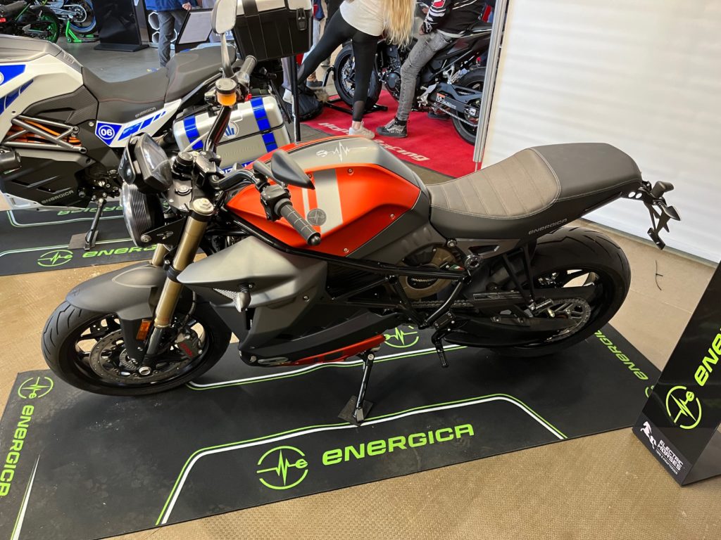 E-Motorrad von Energica auf der Jura-Bike 2023 bei Electric Horses in Neumarkt.