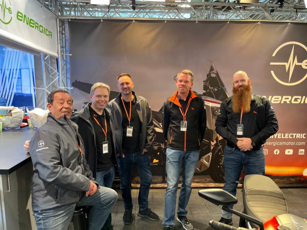 Energica-Team präsentiert E-Motorräder auf der IMOT, Süddeutschlands grösster Motorrad-Messe.